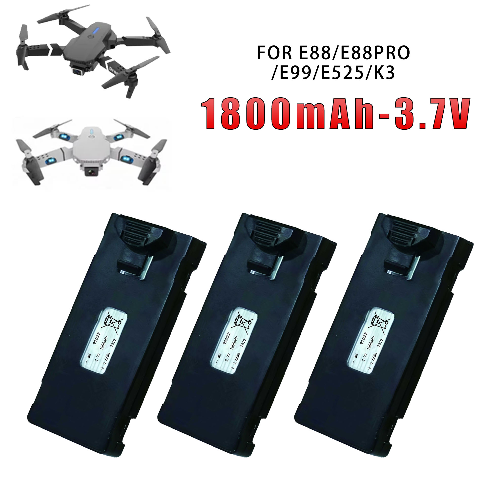 E88 3,7V 1800mAh Original Fabr – Eachine Drone E58 Bewertung und Preis